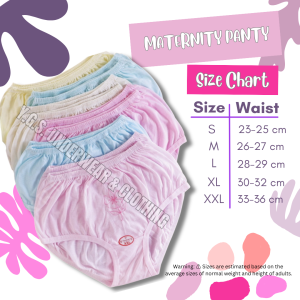 6 PCS. MATERNITY or FULL PANTY FOR ADULT and PLUS-SIZED WOMEN