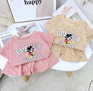 [MẪU MỚI] BỘ CỘC TAY MICKEY MOUSE CHẤT COTTON MỀM MÁT SIÊU ĐÁNG YÊU CHO BÉ 8-24KG. VIDEO THẬT BIBO BABY SHOP