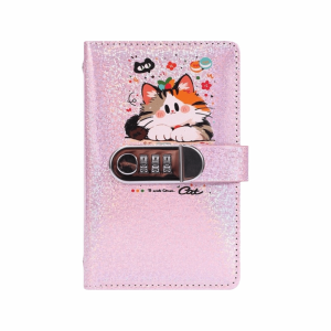 FEELDG A6 Sổ tiết kiệm tiền Da PU Khóa mật khẩu Sổ tiết kiệm tiền Bền bỉ Hộ gia đình Ví đựng tiền