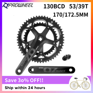 PROWHEEL OUNCE-521-N Road Bike Square Hole Crankset 170mm Crank 130BCD 53/39T Double Chainrings Sprockets Road Bicycle Crank set