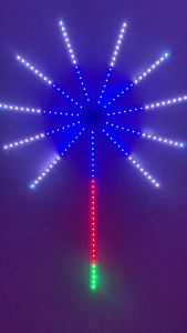 SXH LED Fireworks Lamp Bluetooth APP Multi-Mode Streamer Light Bar 5V Bar Festival Atmosphere Light Music Voice-Activated Colored Lights