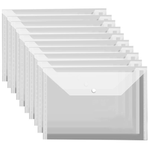 A4 Plastic File Folders Document Wallet Waterproof Protections Snap Closure Document Organizers For Student Professional