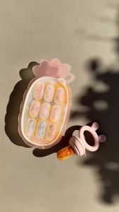 Haakaa Baby Fruit Food Feeder & Silicone Nibble Tray Combo - Breastmilk Popsicle Mold for Baby Cooling Relief BPA Free Baby Mesh Feeder for Infant Self Feeding