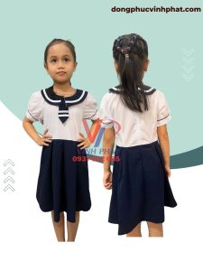 Váy Liền Thân Đồng Phục Học Sinh Đi Học Nữ Cấp 1 Từ (20- 45kg) Vải Chất Lượng Mẫu Mã Đẹp - Hình Thật