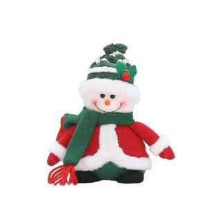 WARM STOP Plush Christmas Snowman Doll Cute Sitting Santa Claus Doll Toy Creative Exquisite Merry Christmas Decoration Xmas Festival Decor