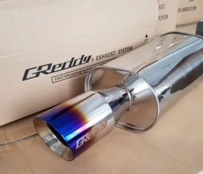 Greddy Chambered Muffler (Burnt Tip) with Jasma Badge