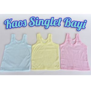 6 pcs kaos dalam warna bayi perempuan laki-laki murah KD-03