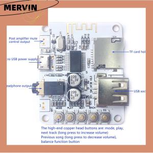[MERVIN]💖[HOT SALE]🎈🎈 บอร์ดรับสัญญาณเสียงบลูทูธพร้อมช่องเสียบการ์ด USB TF เอาต์พุตสำหรับเล่นเพลงสเตอริโอไร้สาย5V 2.1 A7-004