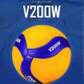 Mikasa Volleyball Ball V200W size 5  Competition Training Leather Volleyball Olympics Volleyball Ball Original. 