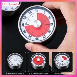 [Hill Angelia] Kitchen Timer Time Reminder 60 Minutes Magnet Round Shape Kitchen Tools Countdown Alarm Reminder Mechanical Cooking Timer