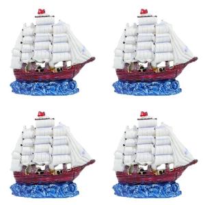 Aquarium Landscape Ship Model Sail Boats Aquariums Decorations Art Crafts Terrarium Habitat Ornaments