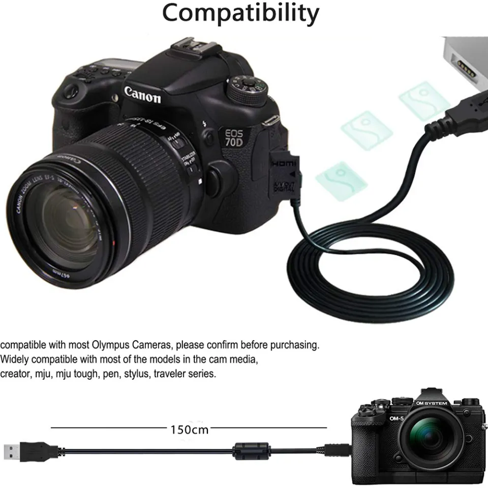 Camera Data Cable USB Charging Data Transfer Cable With