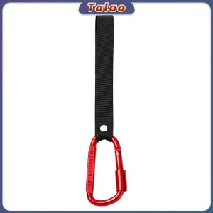 Talao Aluminum Alloy D-Shape Handlebar Hook Nylon Webbing Carabiner Clip Hanger for Bike Motorcycle