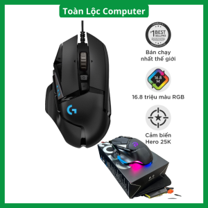 [FREESHIP MAX] Chuột gaming có dây G502 led RGB 8 nút lập trình dùng cho máy tính pc laptop táo bảo hành 12 tháng tặng kèm lót chuột-Toàn Lộc Computer