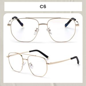 Berrybarton Kacamata Anti Radiasi Blueray Minus Photocromic Bluecromic Pria Wanita Frame Aviators Metal H5255