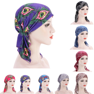 Floral Chemo Turban for Women Multicolored Head Wrap Comfortable and Fashionable Headscarf Beanies Hat