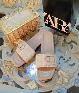 SANDAL SELOP ZARA FLAT D PREMIUM KOREAN STYLE BAHAN TWEET SUPER EMPUK KODE A14B
