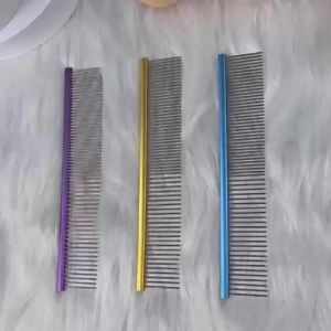 Pet Grooming Comb Detangling Teeth hair-picking comb Teddy dog comb lightweight aluminum comb beauty straight comb detangling comb cat grooming coat care comb for Cats Dogs and Pet Owners
