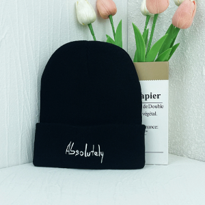 หมวกไหมพรม_Absolutely Cap_Hat ใส่กันหนาว ลายปัก ลายสกรีน มีหลายสี หลายแบบ ราคาถูก พร้อมส่ง