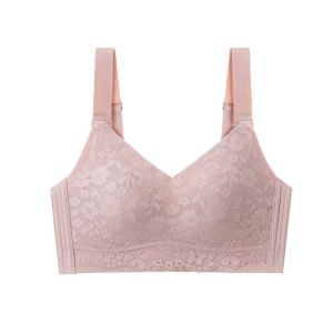 [Veimia]- Womens Thin Full Cup Anti-Sagging Bra Breast-Holding Push-Up Underwear Plus Size No Steel Ring Brassiere Seamless Lingerie