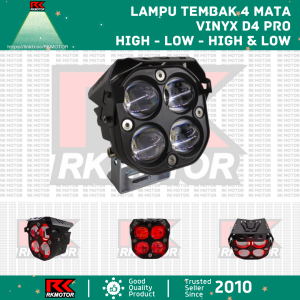 Lampu Sorot Laser Gun Vinyx D4 Pro Demon Devil Eye 3 Mode Nyala GARANSI