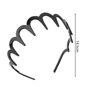 Resin Toothed Headband Plastic Face Wash Headband Wavy Comb Hair Hoop Toothed Non-slip Headband Anti Slip Wavy Headband