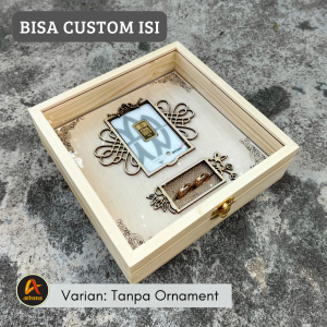 Kotak Mahar Elegan Custom Desain Floral/Gunungan/Bgebyok dengan Ornamen - Warna Cinnamon/Cabai Merah