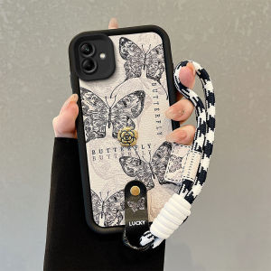 Ốp lưng Samsung A07 cho Samsung A07 [Mới dây buộc + vỏ mềm silicon chống sốc kết cấu da hoạt hình dễ thương vỏ điện thoại bảo vệ máy ảnh nam nữ]