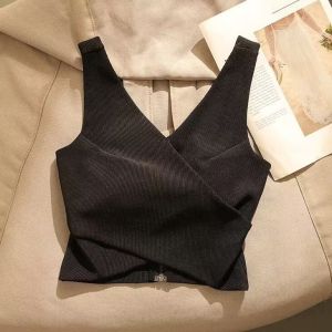 TAO SHOP168 มาใหม่ เสื้อครอปสายเดี่ยว คอวี ตัดเย็บจากผ้าฝ้ายคุณภาพดีอย่างดี สวยตาแตกมากมาก ใส่แล้วดูลูกคุณหนูสุดๆ ใส่ได้ทุกโอกาส