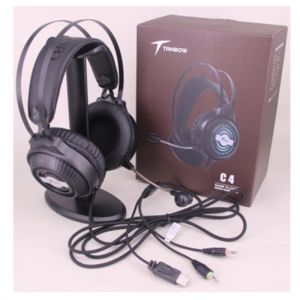 2025 ไซบีเรีย C4 หน้ากาก Sky Crossbow USB7.1 หูฟังเกมมิ่งแบบครอบหูพร้อมไฟสำหรับ PUBG หูฟัง E-Sports