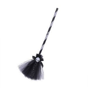 RUMI 3D Halloween Witch Hat DIY Eye-catching Witch Dress Up Ornaments Multi-color Cartoon Halloween Broom Ornaments Cosplay