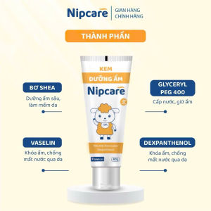 KEM DƯỠNG ẨM NOVOCARE NIPCARE 60G - DÙNG ĐƯỢC CHO DA CHÀM SỮA VIÊM DA CƠ ĐỊA KHÔ DA Ở TRẺ EM