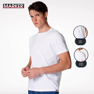 [แพ็ค 1ตัว] MARKER® เสื้อยืดคอกลม คอตตอน100% / 006C