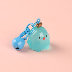 clu Innovative Luminous Crown Chicken Shaped Keychain Pendant Sweet Girls Best Friend Gift Backpack Pendant Accessories ulc