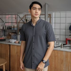 KEMEJA PRIA KEMEJA KOKO KERAH SANGHAI LEGAN PENDEK