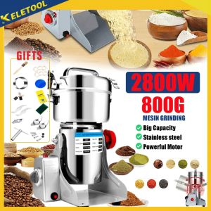 Stainless Steel 304 Dry mesin pengisar rempah serbuk Kisar Cili Kering food processor Big Capacity Coffee bean grinder