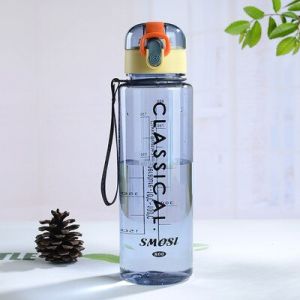 City Goods Outdoor Sports Water Bottle Student Portable Plastic Cup With Straw Large-Capacity Leakproof