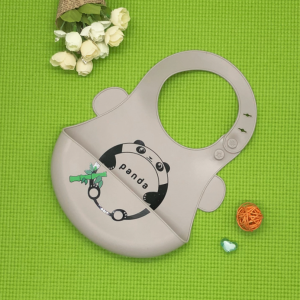 Bayar Di Tempat - Baby Bib Silicone Waterproof / Baby Slabber Motif Hewan / Celemek Makan Bayi Bahan Silikon