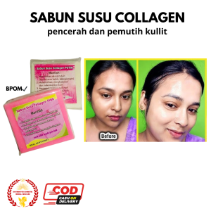 Sabun Susu Collagen Pink Pencerah Kulit dengan Niasinamida dan Vitamin C - Paket Tunggal BPOM ASLI ORIGINAL