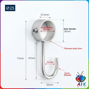 AIK ไม้แขวนเสื้อ อะไหล่ข้อต่อเชื่อมท่อ ตะขอแขวนท่อ ตะขอแขวนสแตนเลส อุปกรณ์ฮาร์ดแวร์ Pipe Connector