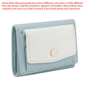 Royal Bagger Genuine Leather Mini Trifold Wallet Portable RFID Protected Card Holder Coin Purse for Daily Use 1884