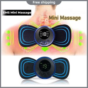 [free gift] Electric Shoulder And Neck Massage Pad Low Frequency Pulse Paste Cervical Waist Arm And Leg Massager Rechargeable Mini Electric Neck