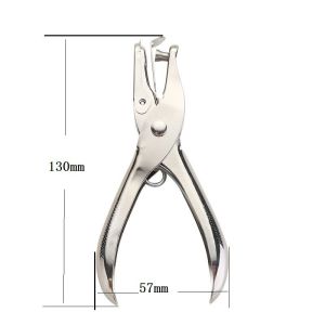 Single Hole Puncher 6MM Stainless Steel Puncher Hand Paper Punch Single Hole Scrapbooking for Loose-Leaf Office School Tool
