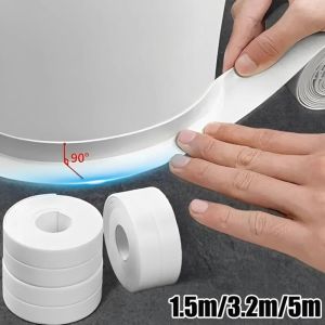 BOOCEAN Self Adhesive Sealing Strip Tape White PVC Waterproof Tape  Wall Sticker Bathroom Bath Toilet Kitchen