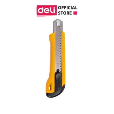 Dao rọc giấy DELI cỡ lớn loại 8 mảnh tách rời Vàng - 1 cái - E2042