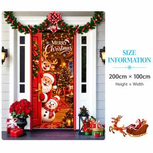 Merry Christmas Banner Backdrop Background Cloth Christmas Door Cover Xmas Home Party Hanging Decor Christmas Door Banner Christmas Wall Decoration Holiday Party Supplies Indoor Outdoor Festive Decorations