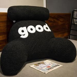 Short Plush Letter Printing Pillow Home Rest Soft Thicken Backrest Read A Book Sofa Chair Bedhead Protecting The Waist Cushion