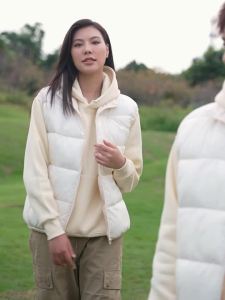 Winter Velvet Warm Down Vest Custom Design Fashionable Solid Color Down Vest Printing Logo Team Vest Print Personalized Brand