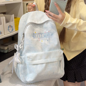 AE Korean Style 2026 Backpack for junior high and high school students casual and simple school bag for girls fashionable large capacity high aesthetic value backpack