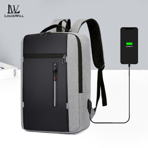 LouisWill Bag Men Laptop Backpack Travel Backpack Business Bag College Backpack USB Charging Casual Shoulder Bag Anti Theft Back Pack School Bag Camping Bag